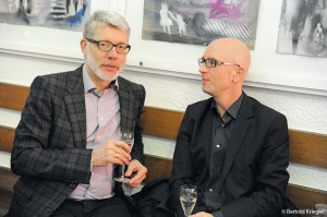 Christoph Nitschke (r.) im Gespräch mit Andreas Wand  von der Janusz-Korczak-Schule